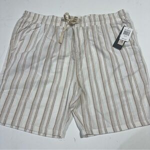 Malibu beach club Striped Beige Shorts NWT